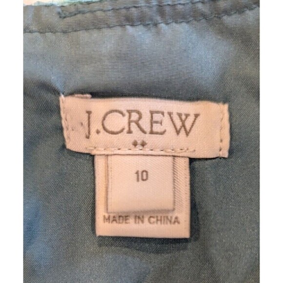 J. Crew‎ Green Velvet Sleeveless Top Peplum Hem Women's Size 10 - Picture 2 of 5